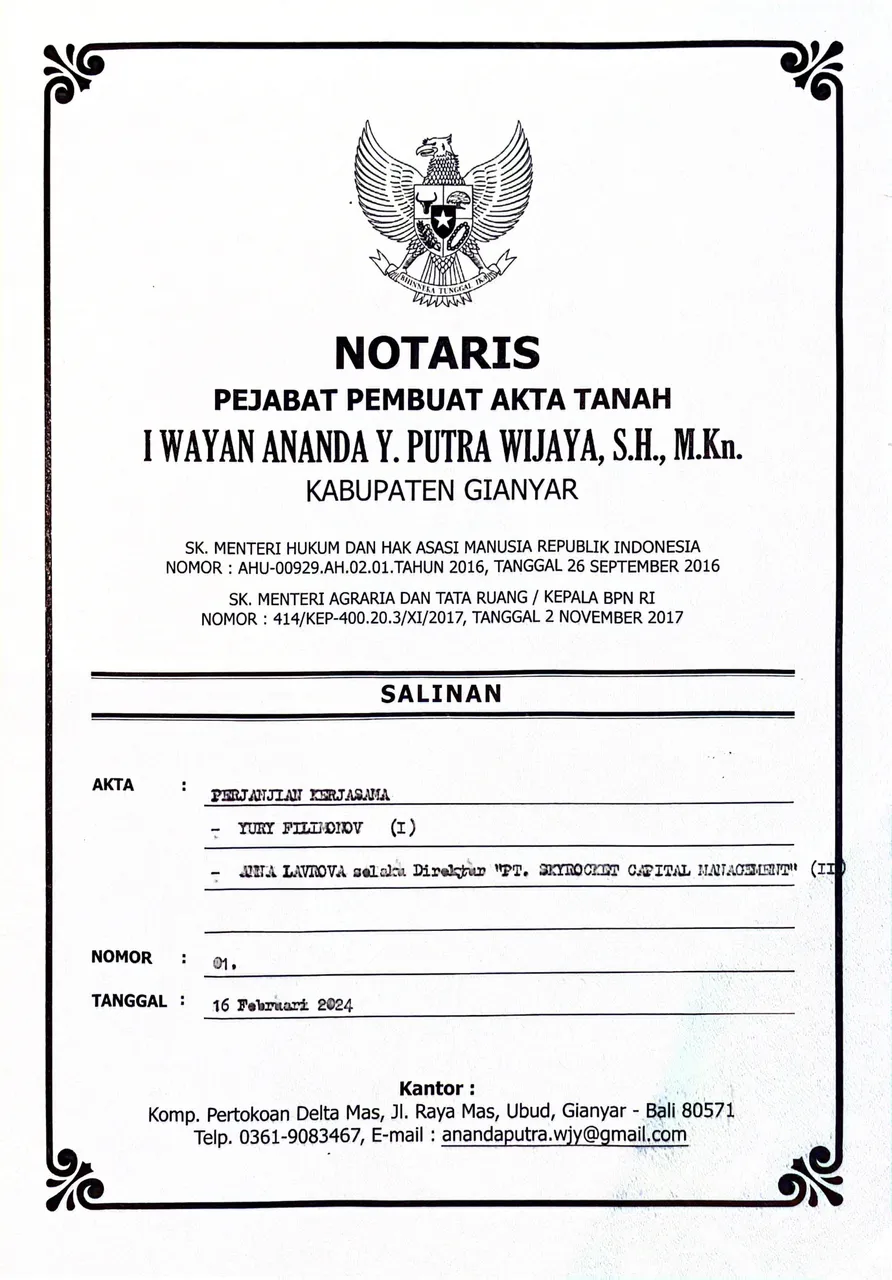 Cooperation Agreement No. 01