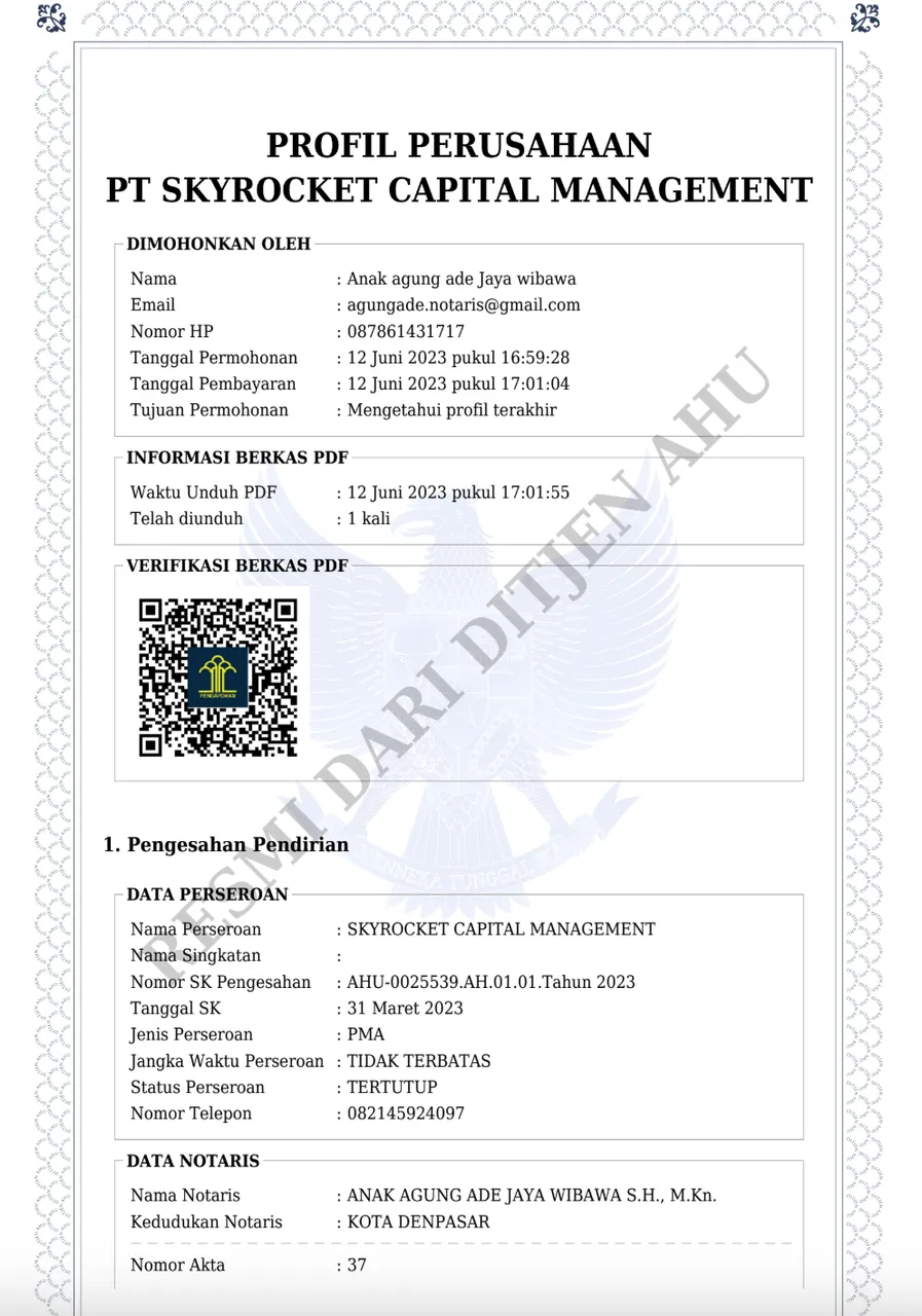 Company Profile — PT Skyrocket Capital Management